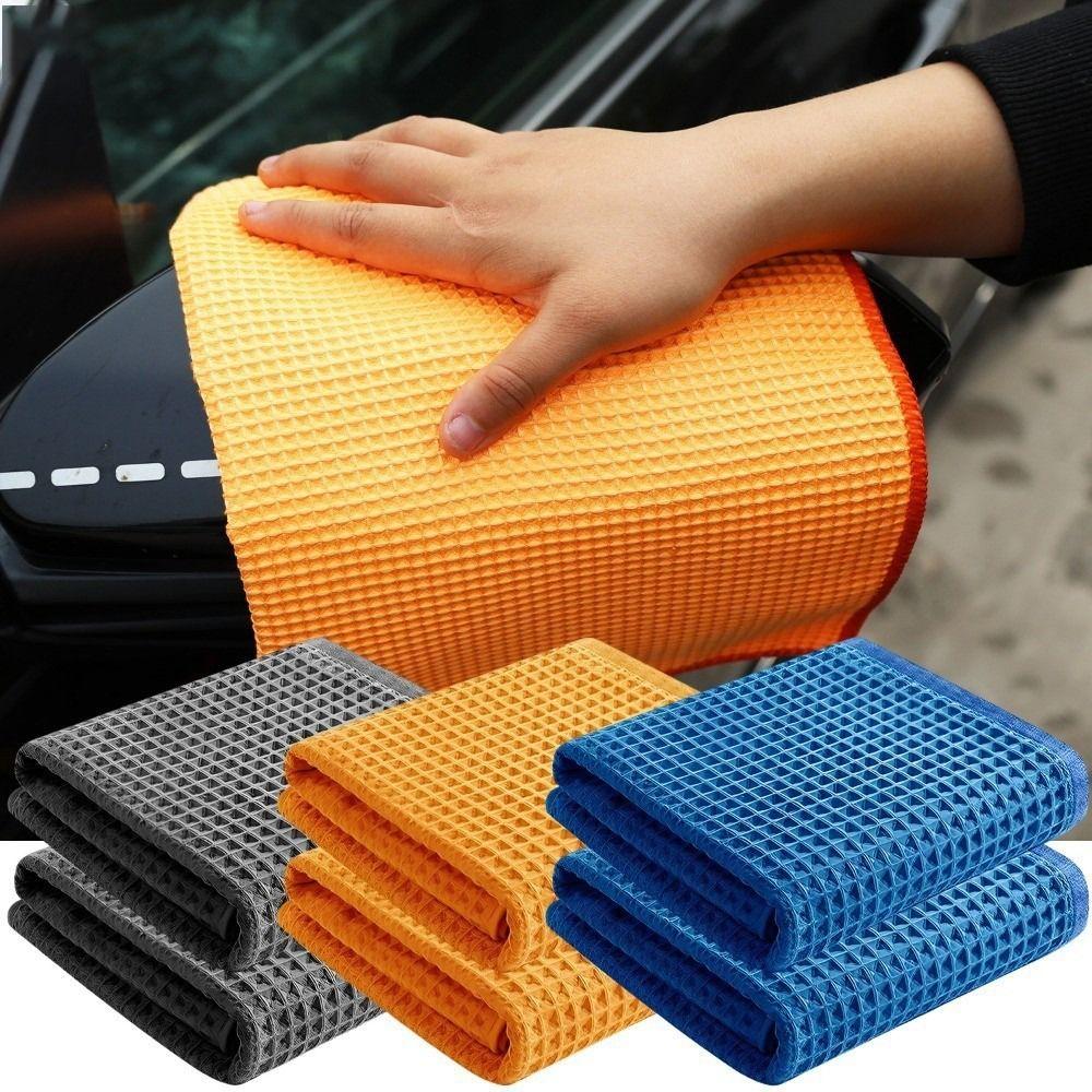 Waffle Weave Glass Wash Towel Auto Cleaning Accessories Strong Water Absorbent Towels