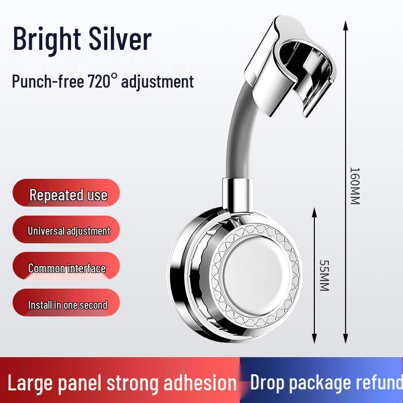 Universal No-Drill Suction Cup Shower Head Holder
