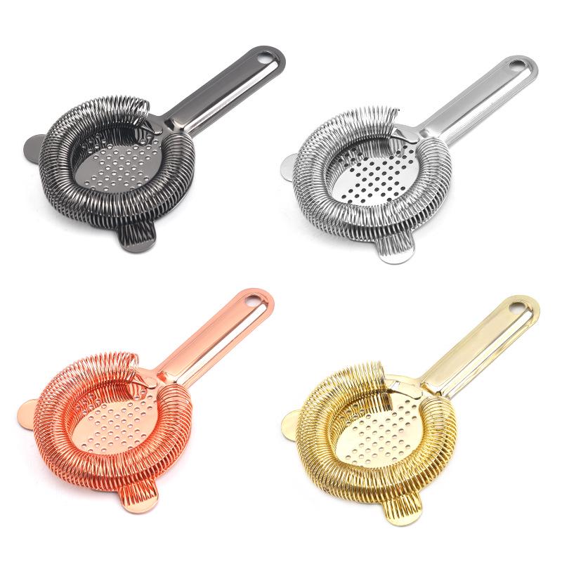 304 Stainless Steel Cross Ice Strainer & Jigger - Cocktail Bartending Tool