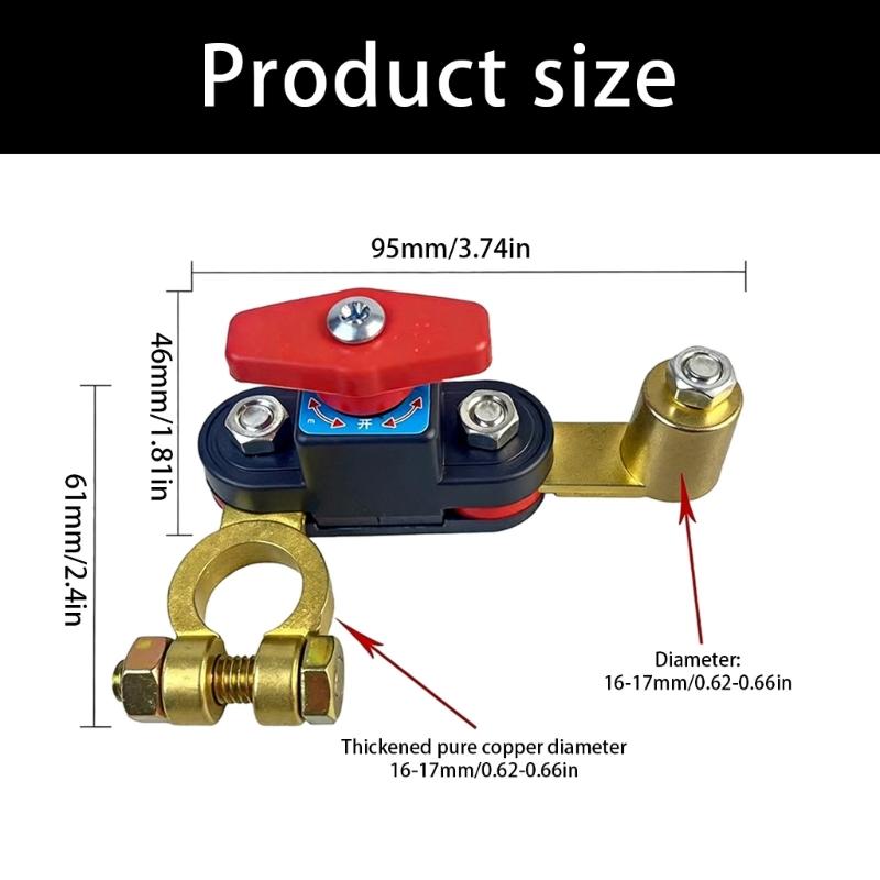Car Battery Power Cut-Off Convert Breaker, Adjustable Unpolluted Copper Stable Transmission High Conductivity 12v-24v Disconnect Convert Smart for Car