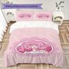 Rose Quartz Pattern Bedding uilt Set uilt Cover Pillowcase Home Decoration Birthday Gift (1 * duvet cover + 2 * pillowcase without core)