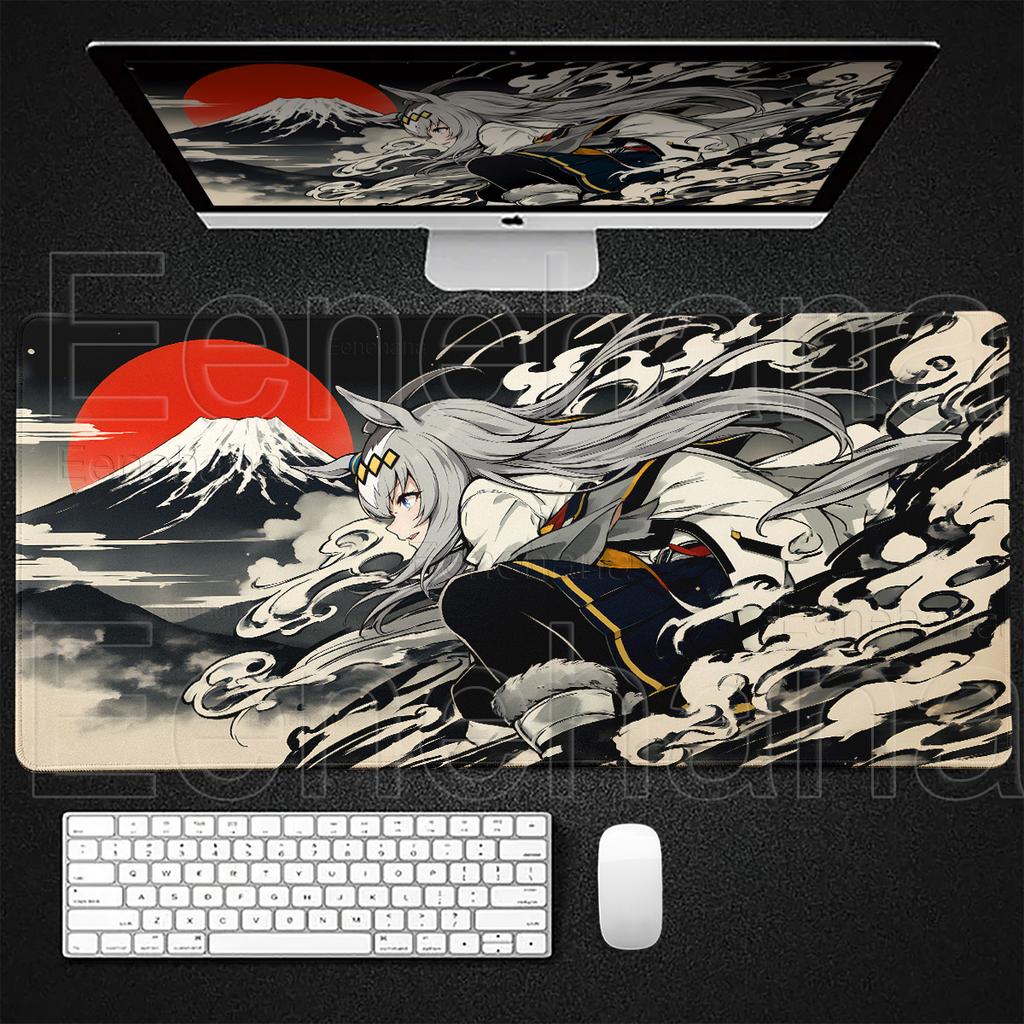 Mousepad Oguri Cap Umamusume PC Gamer Cabinet Mouse Pad XXL Game Pretty Derby Desk Mat Cute Anime Girls Rubber Non-slip Tablepad