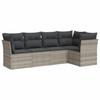 VidaXL Garden Lounge Set with Cushions 5 Pcs, Sofas with Adjustable Feet, Outdoor Furniture Set Patio Terrace, 3217602