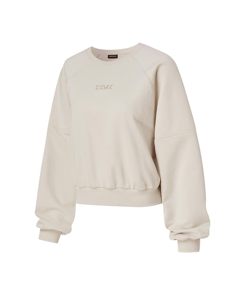 XEXYMIX Easygoing Crop Sweatshirt Cocoa Cream