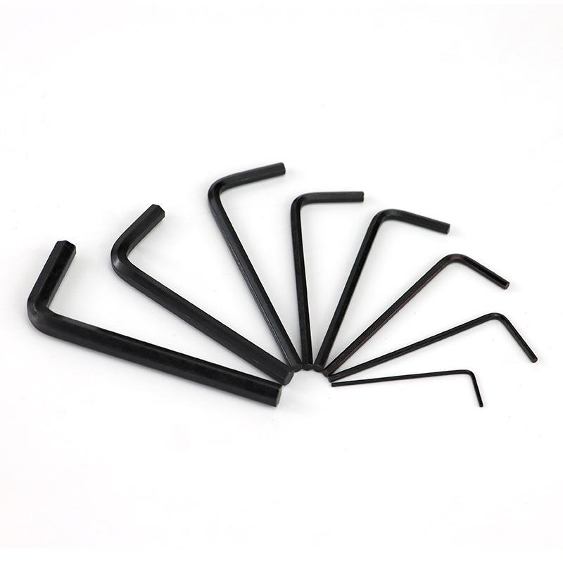 Nickel-Plated Flat Head L-Shaped Hex Key Screwdriver Tool, 0.9mm-8mm