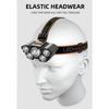 USB Rechargeable LED Headlamp 5 Lamp Beads 4 Modes Built-in Rechargeable Lithium Battery Lightweight Headlight Elastic Headband