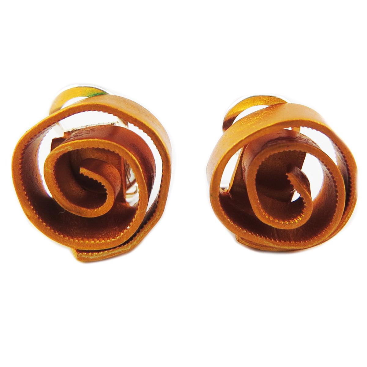 

Les Trésors De Lily [R1231] - Желтые клипсы / серьги ручной работы Aluminirock - 1,5 см