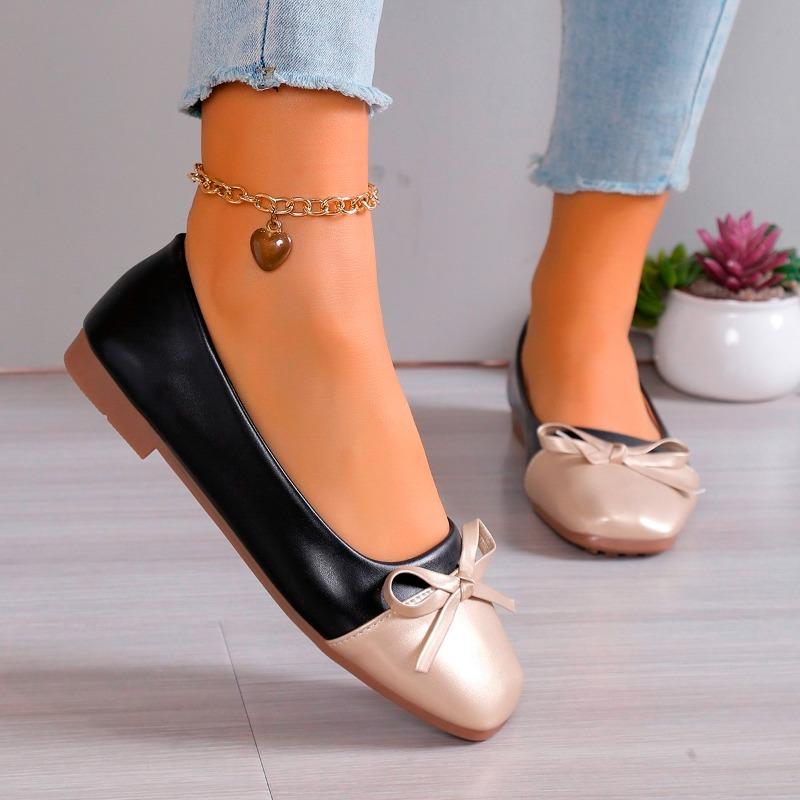 Fashion 2025 High Quality Slip On Women's Flats Outdoor Mixed Colors Bow Tie Soft Bottom Flats Hot Sale Plus Size Casual Walking Shoes