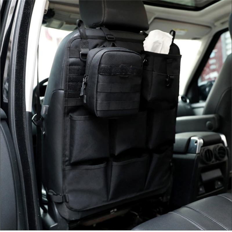 Car Organizer Seat Back Storage Bag Multifunction Tactical Camo Hanging Bags Car Stowing Tidying Pocket Interior Accessories