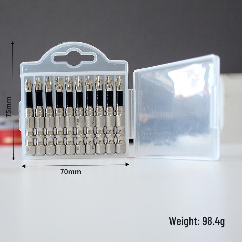 K5 Anti-Slip Shock-Resistant Phillips Screwdriver Bit Set - Strong Magnetic, High Hardness, High Torque.
