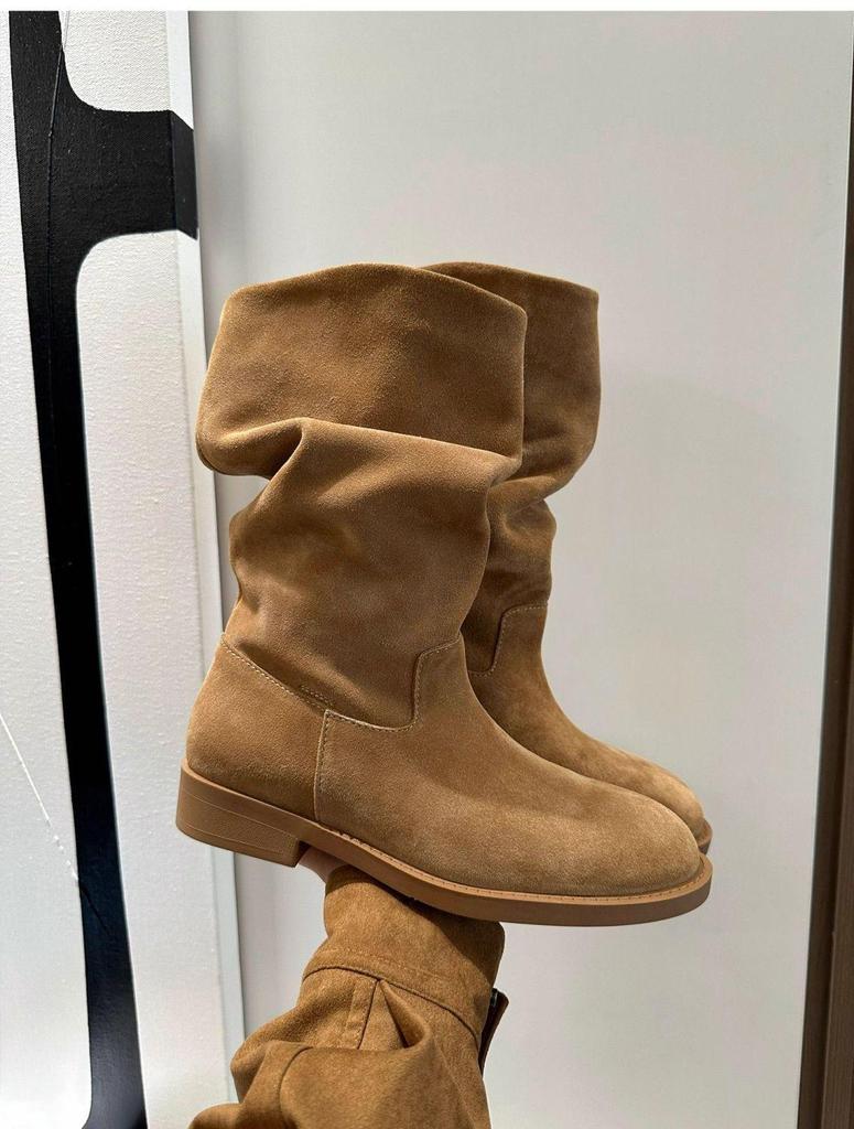 Damen Retro Matte Höhenverstärkende Mid-Calf Stiefel - 2025 Atmungsaktive Lässige Mode