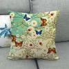 Colorful Butterfly Cartoon Insect Animal Digital Printing Short Plush Pillow Covers For Car Sofa Office Cushion Cover Home Goods