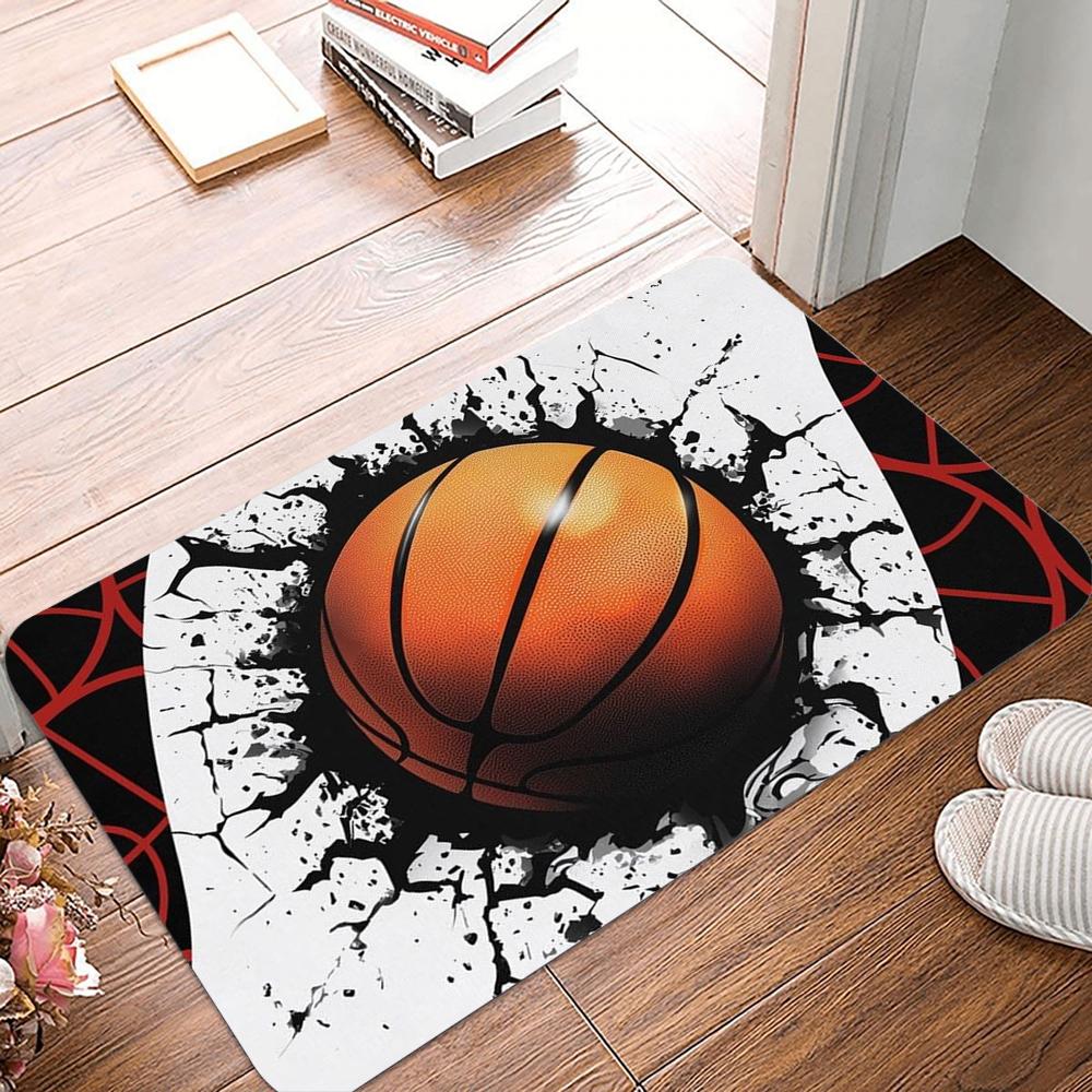 Sports Baseball Printed Kitchen Carpet Living Room Dining Room Laundry Floor Mat Bath Balcony Hallway Non-slip Door Mat