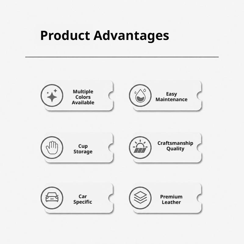SEAMETAL Car Door Cup Holder Box Drink Rack Storage Bin Car Door Storage Pocket Leather Texture Soft Lining Phone Key Organizer Adhesive Mount