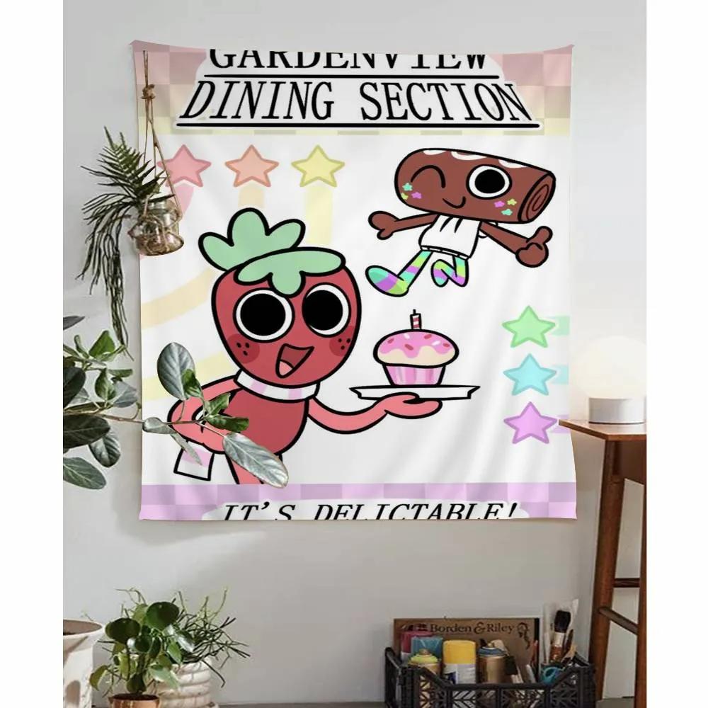 Game DDandys World Anime Tapestry Hanging Tarot Hippie Wall Rugs Dorm Home Decor