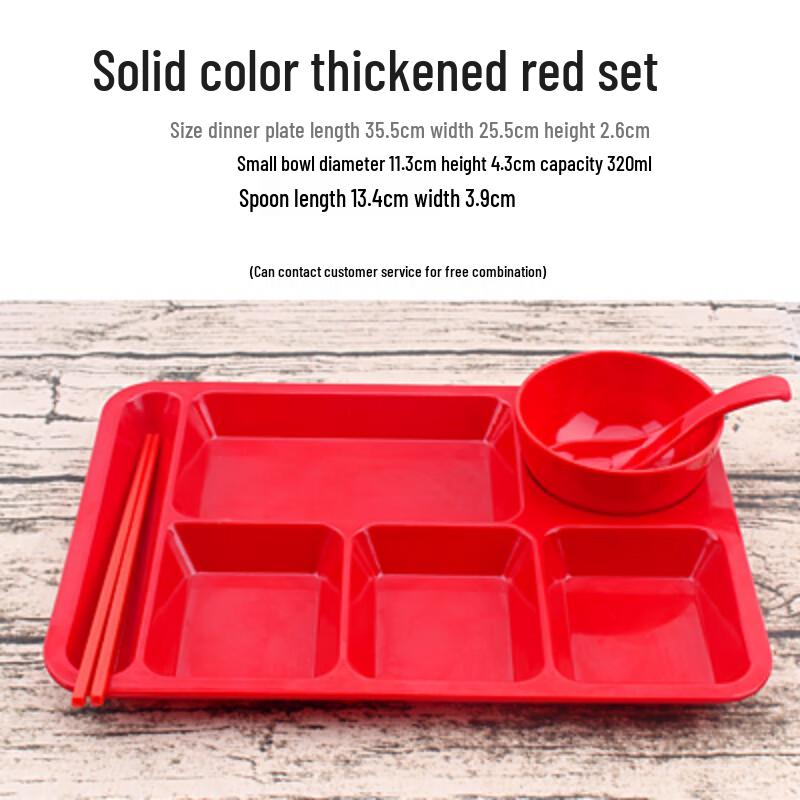 

Rectangular Melamine Divided Fast Food Tray