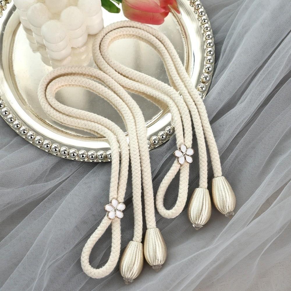 Minimalist Flower Curtain Tiebacks Adjustable Curtain Tie Rope Modern Curtain Buckles  Living Room