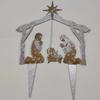 Family Three Members Christmas Decoration Lighted Acrylic Outdoor Nativity Scene