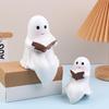 Ghost Halloween Decor Night Light Halloween Decorations Indoor Ghost Reading Book Figurine Book Lovers Gifts Table Decorations/