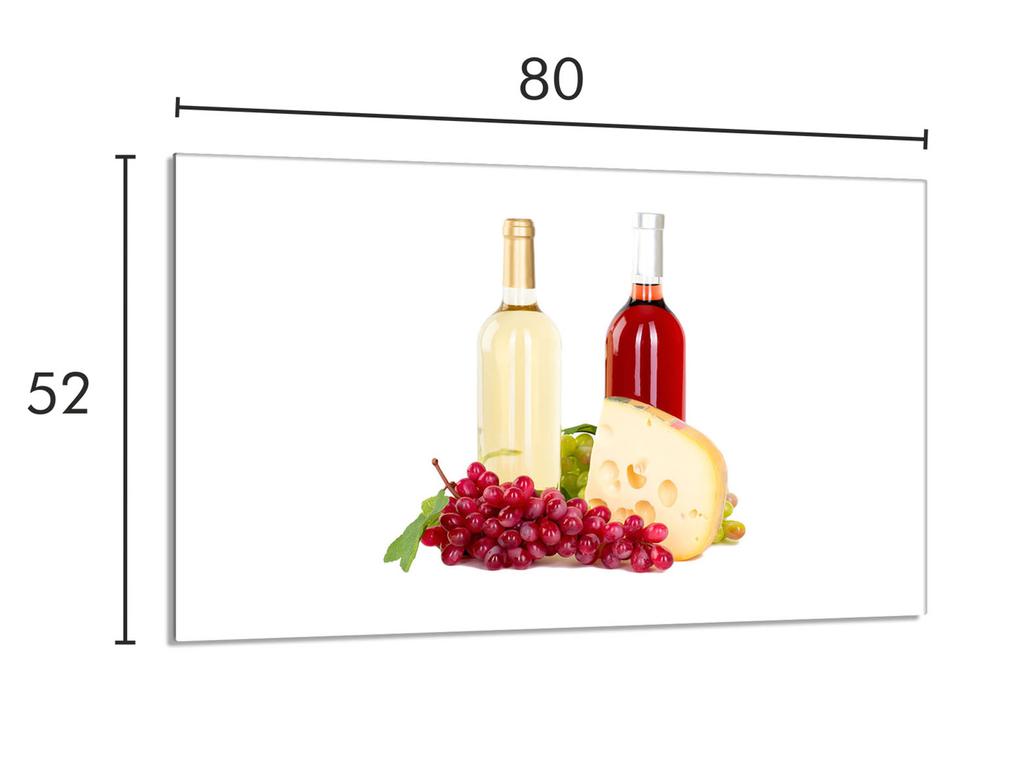 Glass Hob Protector 80x52 Wine