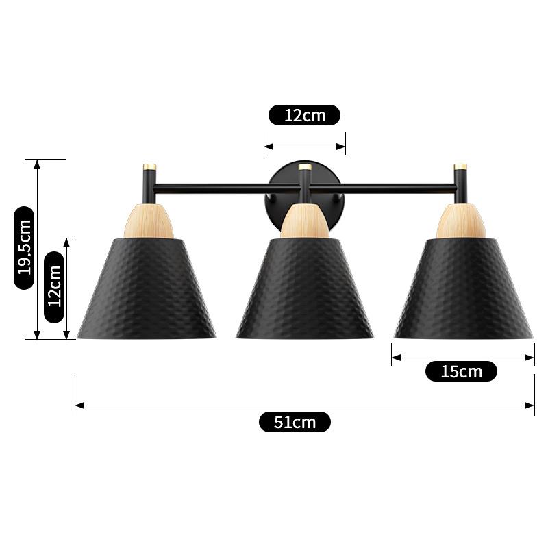 

Industrial Style Indoor Wall Lamp Living Room Bedroom Entrance Lighting Three Headed Iron Wall Lamp Modern Art Wall Lamp Fixture No Light Bulb чорний