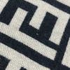 FENDI Zucca pattern Reversible Stole/Shawl Scarf wool Black/Beige
