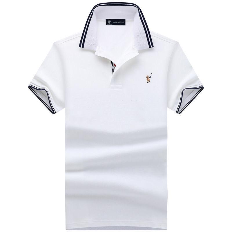 TrendHub Men's Polo Shirts Short Sleeve Business Casual Male T-shirts