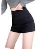 Women's High Waist Black Summer Shorts - Petite, Elastic, Anti-Exposure Hot Pants