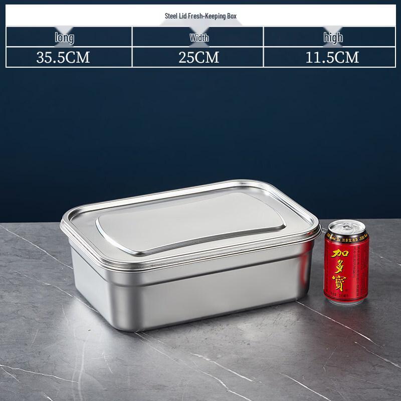 Stainless Steel Deep Food Storage Container with Lid