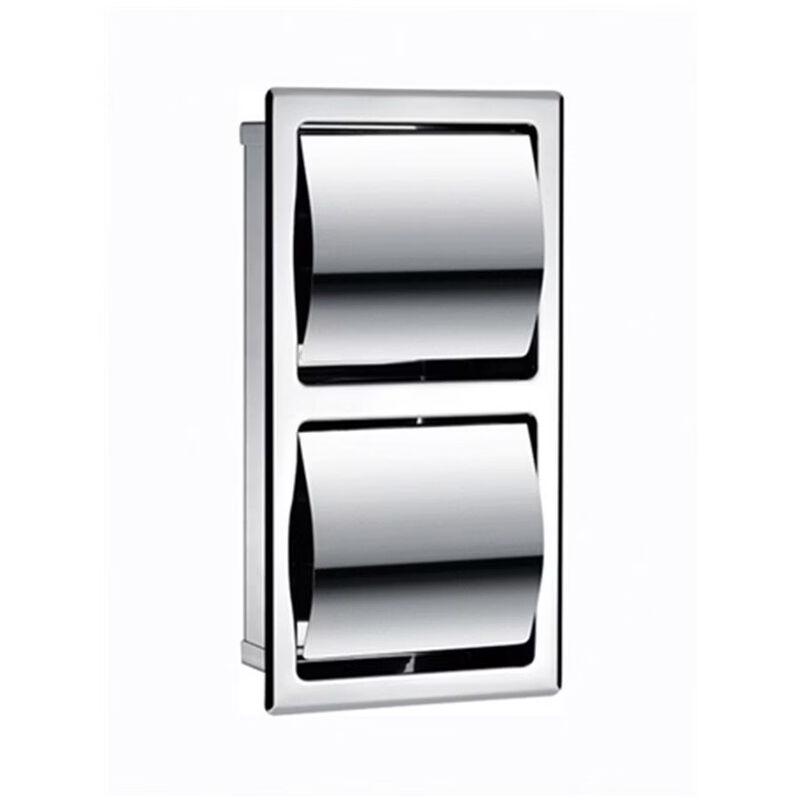 Shixun Recessed Stainless Steel Double Toilet Paper Holder