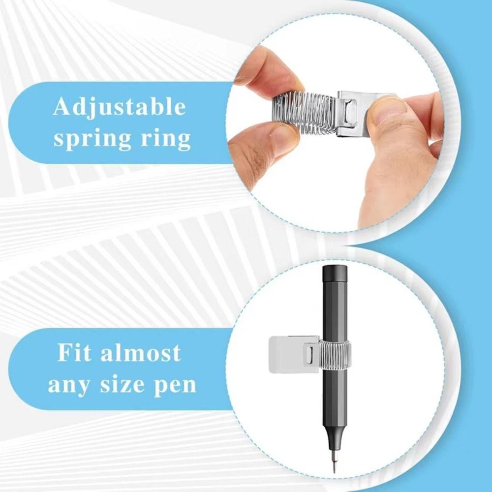 Retro Spring Pen Clip Heavy-Duty Notebook Pen Holder Metal Pen Clip  School Stationery