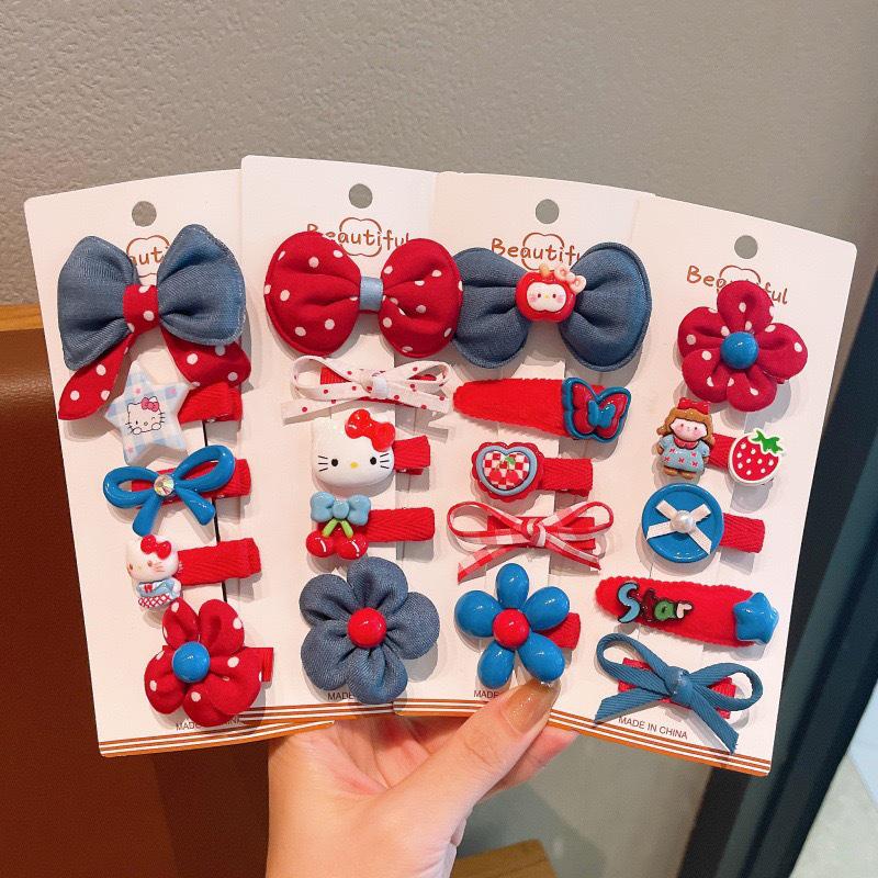 Kids' Cartoon Girl Hair Clips – Cute Handmade KT Bangs Headwear & Accessories