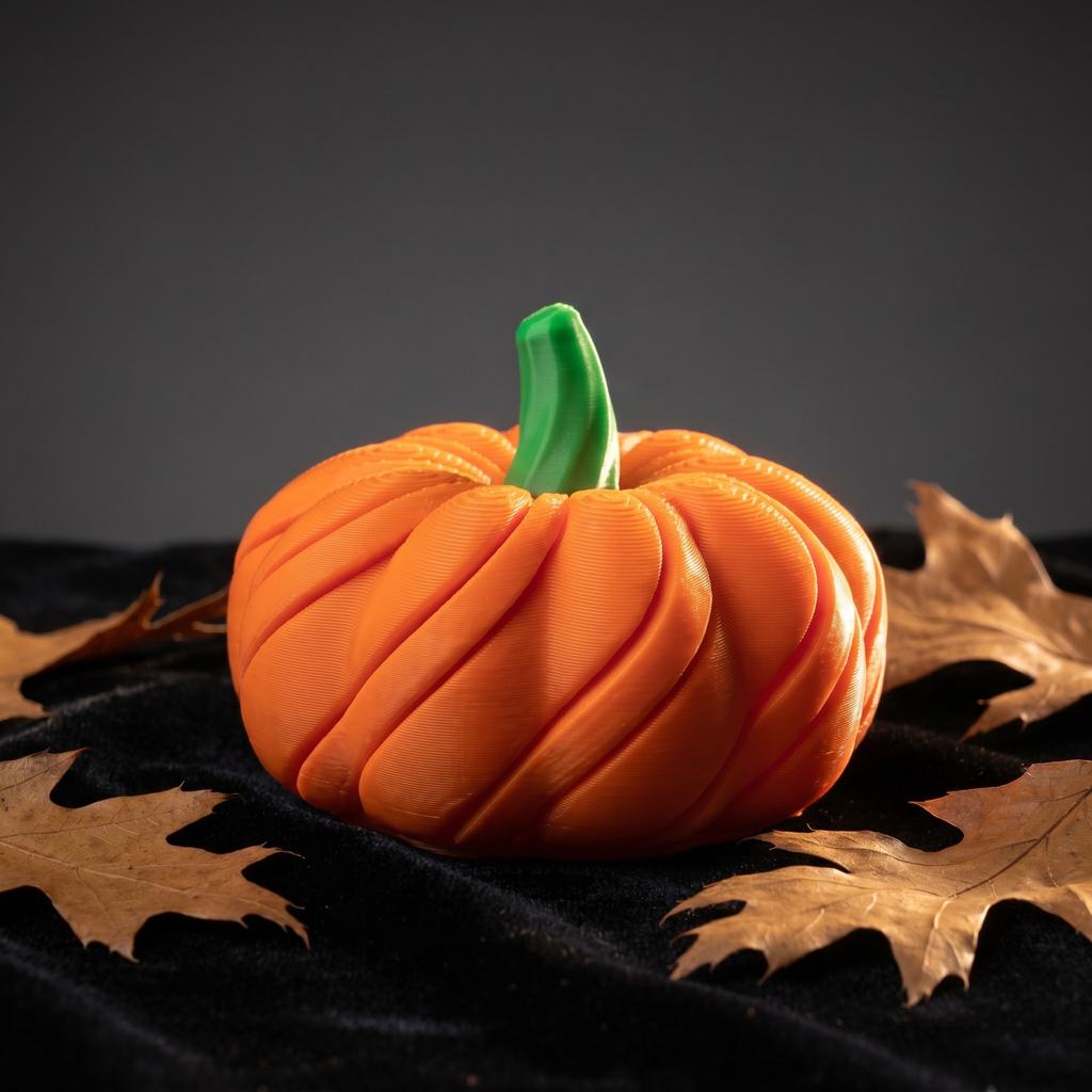 3D Printed Pumpkin Twist Puzzle Toy Stress Relief Fidget Spinner Desk Toy for Adults and Kids Durable Plastic Construction