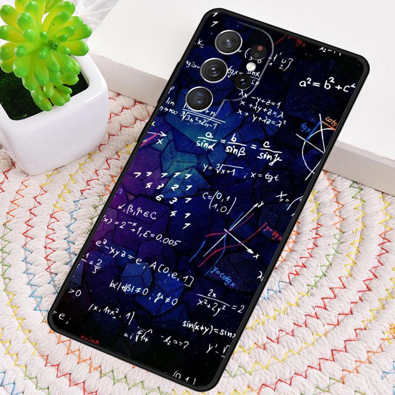 Brains Geek Science Math Physics Formulas Phone Case for Samsung Galaxy note 10 pro S26 Ultra S23 S24 FE S25 S21 S22 PLUS Cover