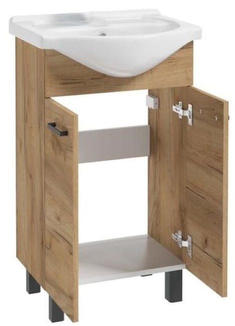 Bathroom Set Cabinet With Washbasin 50 Oak Craft Mea
