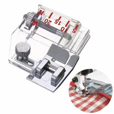 Adjustable Bias Tape Binding Foot Snap On Presser Foot 6290 For Brother and Most of Low Shank Sewing Machine Accessories