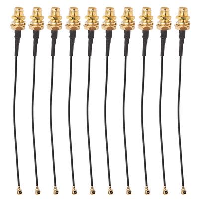10 Stück SMA auf IPX (U.FL) Verlängerungskabel Antenne Zuleitung Sensor Gesichtserkennung 10cm