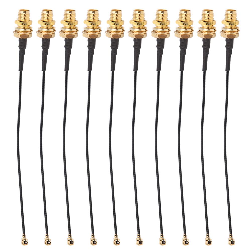 

10Pcs SMA to IPX (U.FL) Extension Cable Antenna Feeder Sensor Face Recognition 10cm