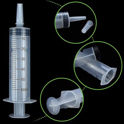 Siringa Dosatrice 60ml Riempimento Colla Siringa per Clistere Nutriente Sterile Senza Ago Irrigazione Ricarica per Idroponica Industriale