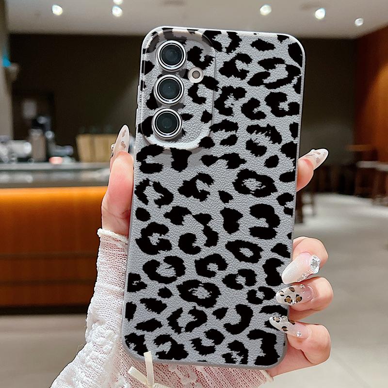 Custodia con Stampa Leopardo Per Samsung Galaxy S25 Ultra Capa S24 Ultra S23 S22 Plus S21 FE A15 A16 A25 A26 A34 A35 A36 A54 A55 A56 5G