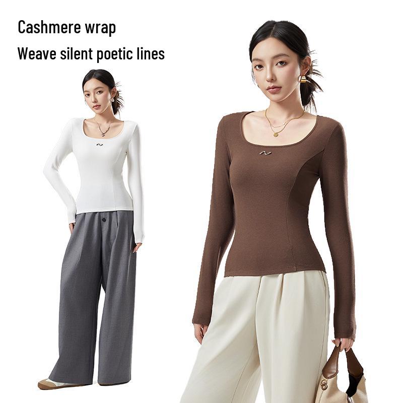 10A Antibacterial Women's Square Neck Thermal Base Layer – Autumn/Winter Slimming, High-Elastic, Fashion Underwear