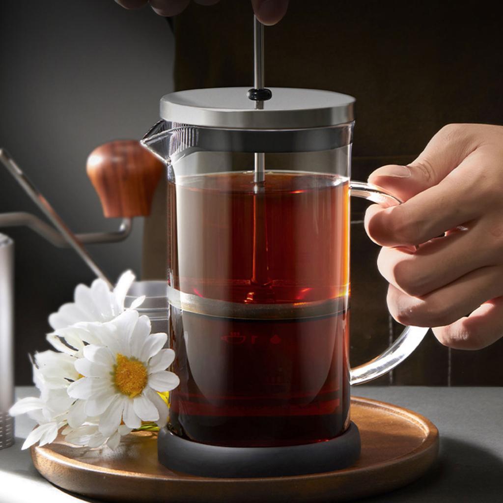 Delicate French Press Coffee Maker With Sturdy Borosilicate Glass And Rusts Proof Nonrust Steel Filter Coffee Presses