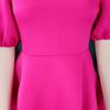 Summer Women's Dress Plus Size Round Neck Temperament Bubble Sleeve Waisted Big Swing Dress A-line Dresses