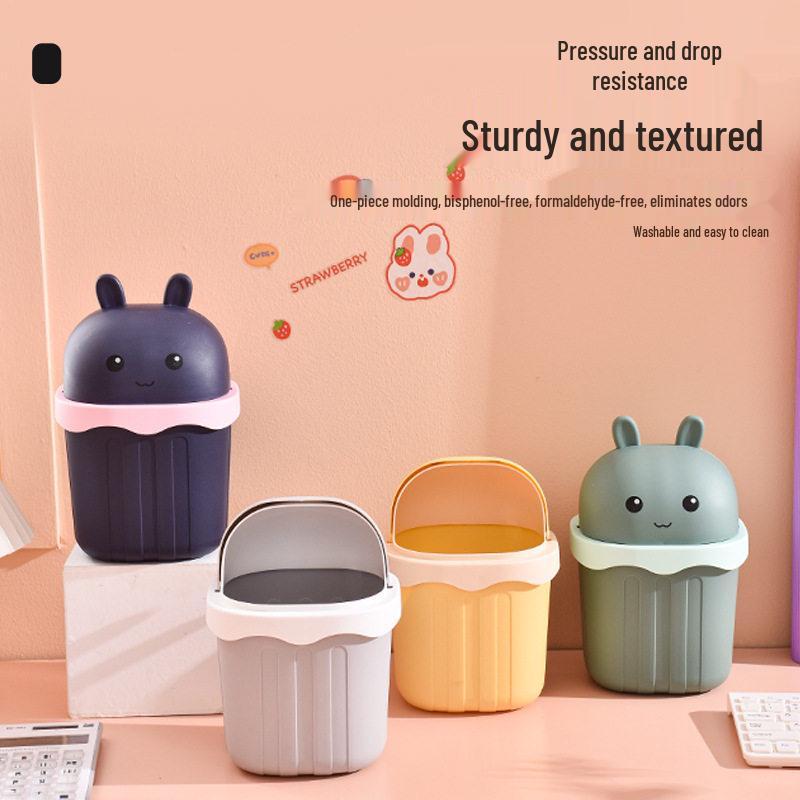 Creative Cute Desktop Trash Can - Small Office, Home, and Kitchen Bin