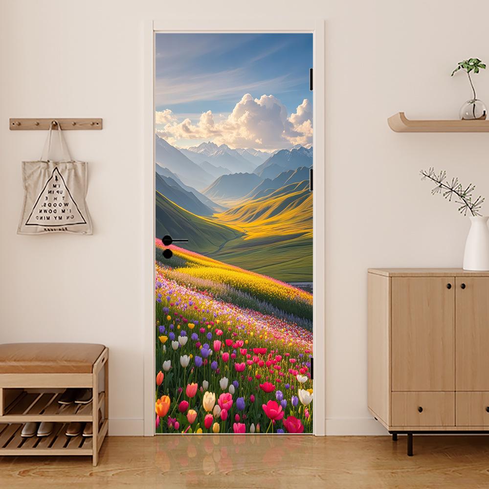 Cross-Border Self-Adhesive Removable Door & Wall Sticker for Rental Room Renovation.