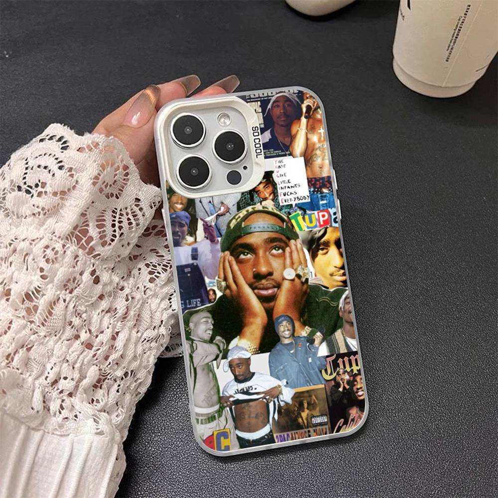 

Rapper 2Pac Singer Tupac Cover For iPhone 17Air 16 15 14 13 12 11 Pro Max X XS XR Plus Colorful Silver Phone case iPhone 12pro max