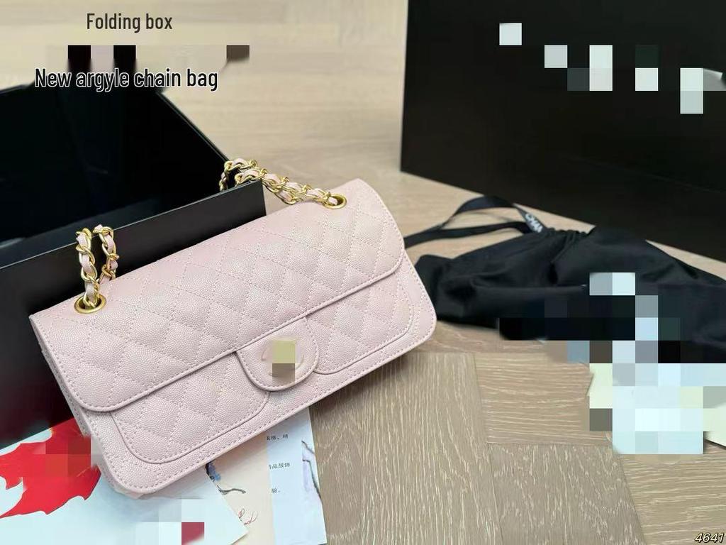 Frühjahr 2025 Damen-Kettenbeutel: Modische Crossbody-Tasche mit Rautenmuster und Schloss