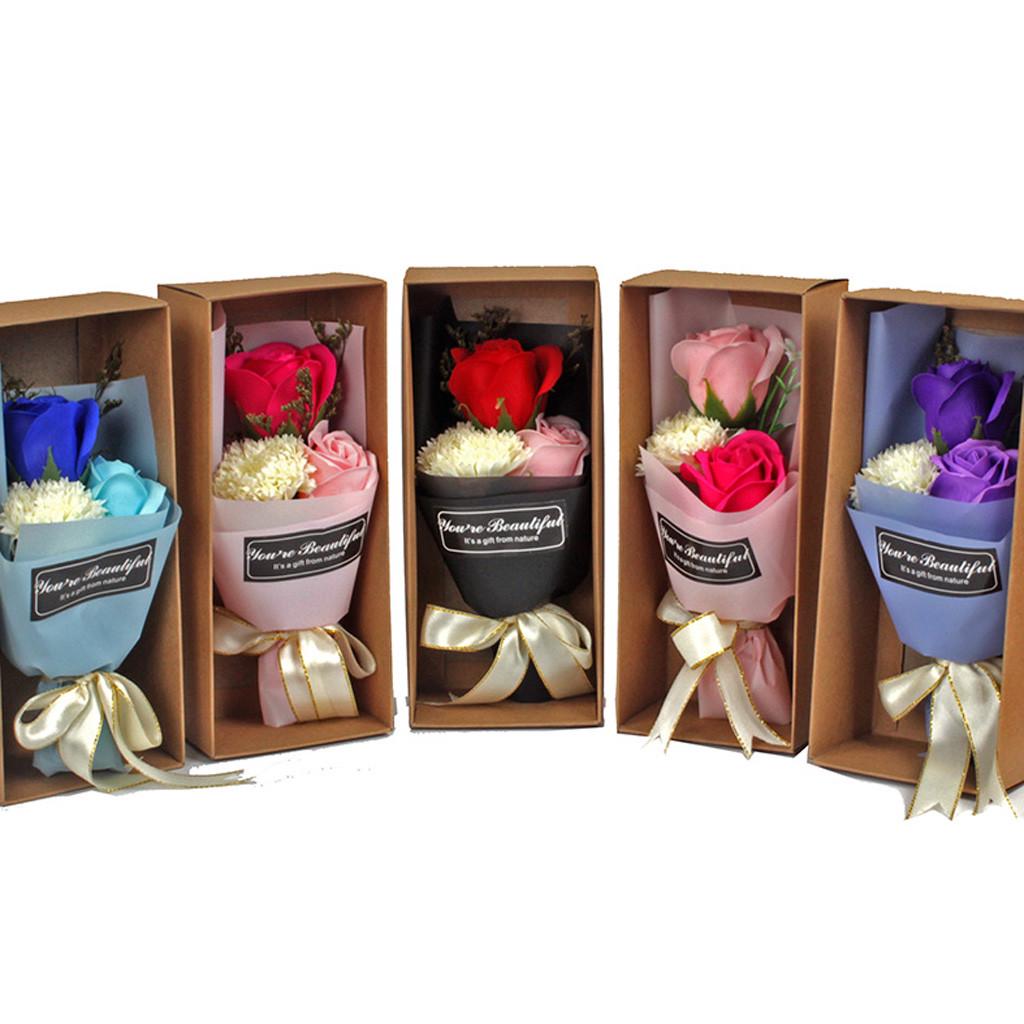 Box Scented Bath Body Petal Rose Flower Soap Wedding Decoration Gift Best