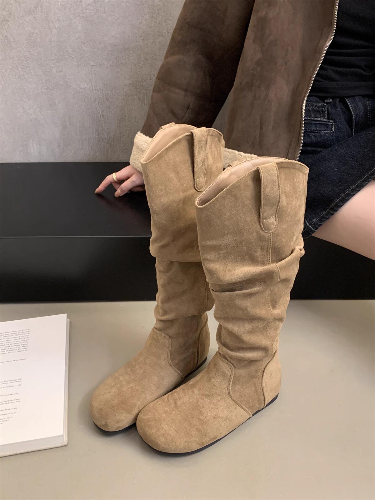 

Niche retro style thick heel thin short boots women s 2025 new summer versatile height increase small high heel medium boots 35