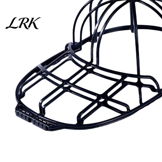 Gabbia per Lavaggio Cappelli per Lavatrice, Rastrelliera Pulitore per Cappelli da Baseball, Supporto Lavabile in Lavatrice con Design a Rete Vuota, Strumento in Plastica con Chiusura a Fibbia Laterale